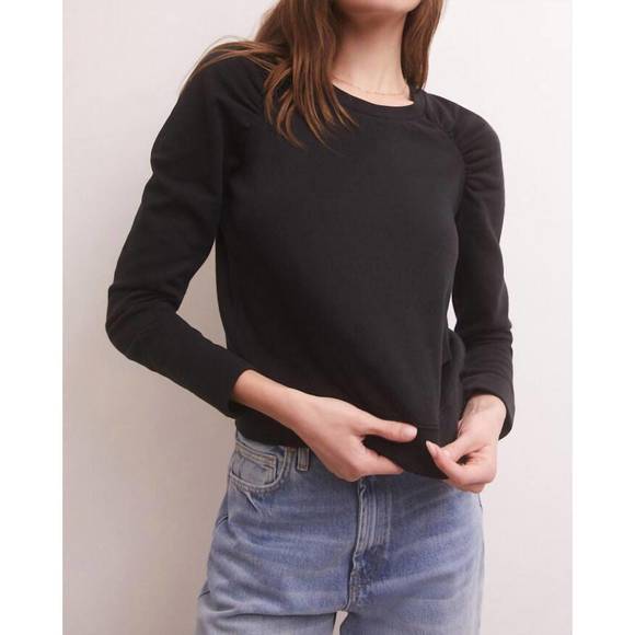 Z SUPPLY Tops - NEW Z SUPPLY azalea long sleeve sweatshirt in black